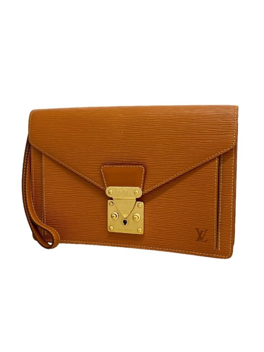 Louis Vuitton Clutch Epi Pochette Series Dragonne Cipango Gold
